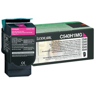 Lexmark C540H1MG High Yield Toner, Magenta Single Pack Lexmark C540H1MG High Yield Toner, Magenta Single Pack